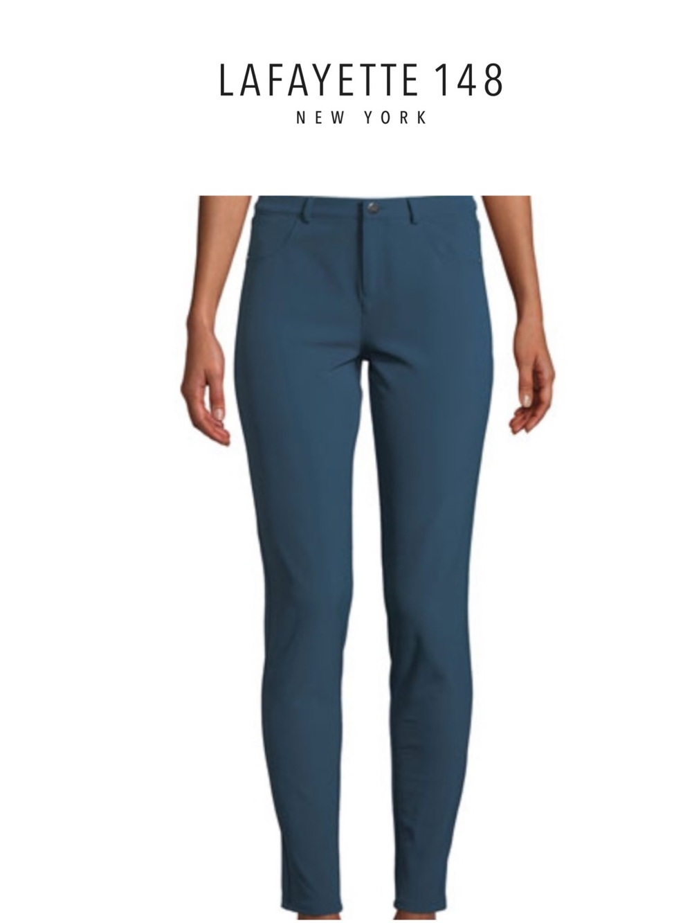 Lafayette 148 New York Stretch skinny Mercer pants -  blue